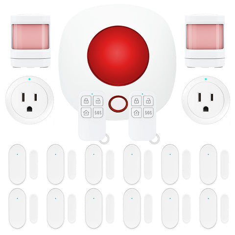 Smart Wi-Fi Alarm System Siren and Sensors