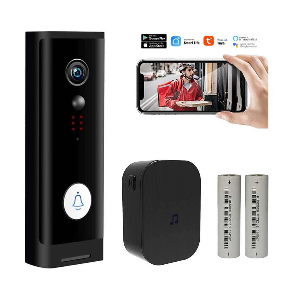 Video Doorbell Camera - Wireless Chime and Batteries